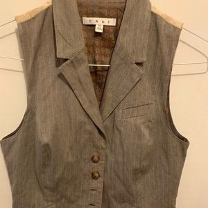 Brown/Mushroom Tweed lined VEST w/silk back (size M)